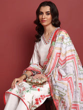 Cotton Floral White Indian Ethnic-PKSKD2415